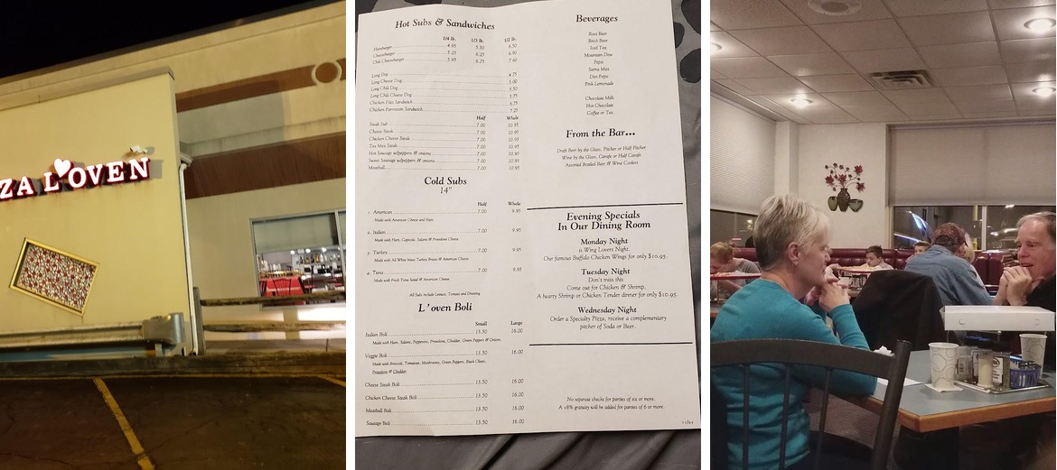 Pizza L'Oven Menu